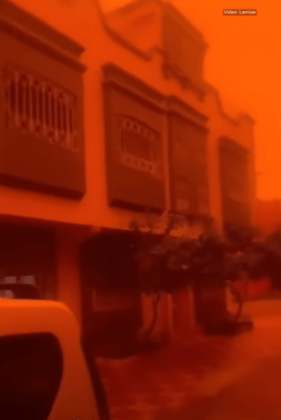 Red sky in Morocco, North Africa, May 28th 2025