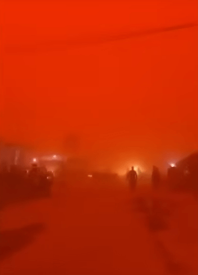 Red sky in Saudi Arabia, April 14th 2025