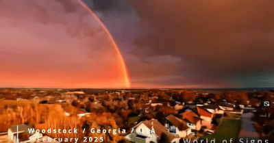 Red sky in Woodstock, Georgia, February 2025