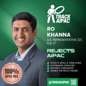 Khanna does NOT receive AIPAC money!