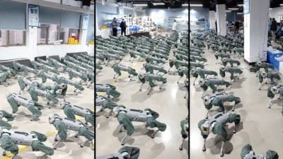 Black Mirror? Chinese Robotics Company Unveils Fleet of Robot Dogs - Watch