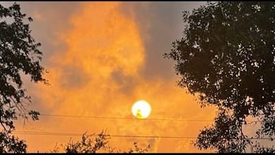 Sun Setting, Sky Looks on Fire Lake Charles, Louisiana June 10, 2024 - Watch