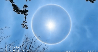 Sun simulator in the sky over Spain, May 3rd 2025