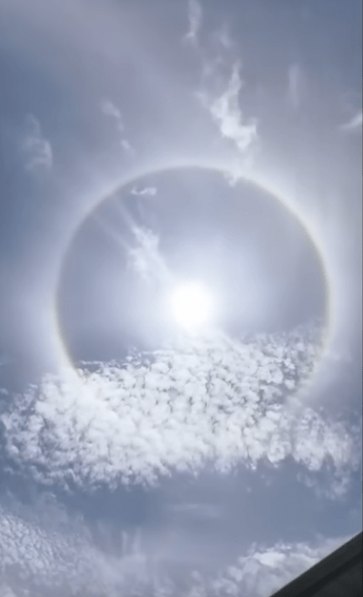 Sun simulator in the sky over Indonesia, July 5, 2025