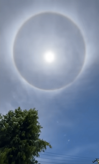 Sun simulator in the sky over Nepal, July 9th, 2025