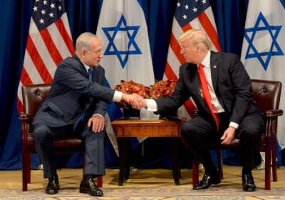Trump Netanyahu Masonic handshake