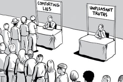 Comforting lies or unpleasant truths