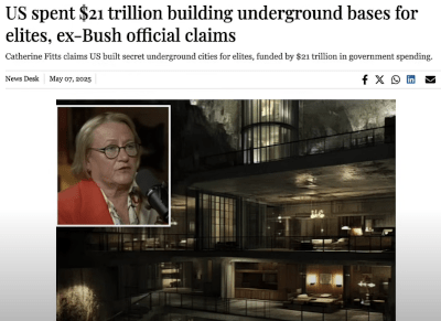 America Spent $21 Trillion On Underground World For The Elite To Hide In For Mass Extinction Event! - Watch