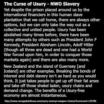 The Curse of Usury - NWO Slavery