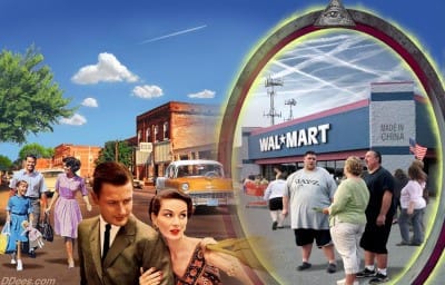 Before and after Walmart