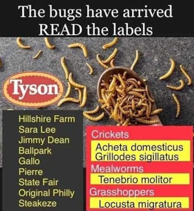 The bugs have arrived, read the labels